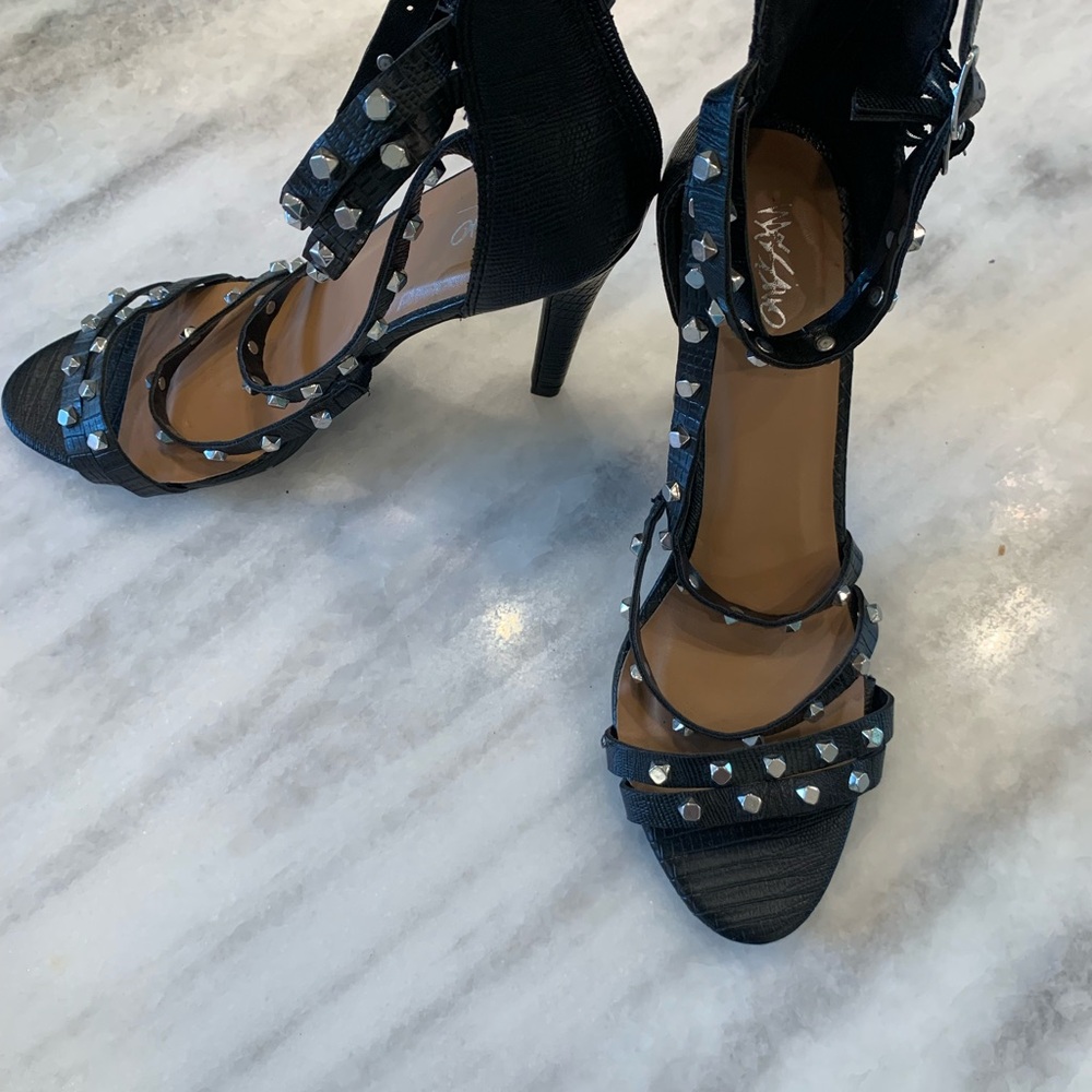 Mossimo black, studded stiletto sandals